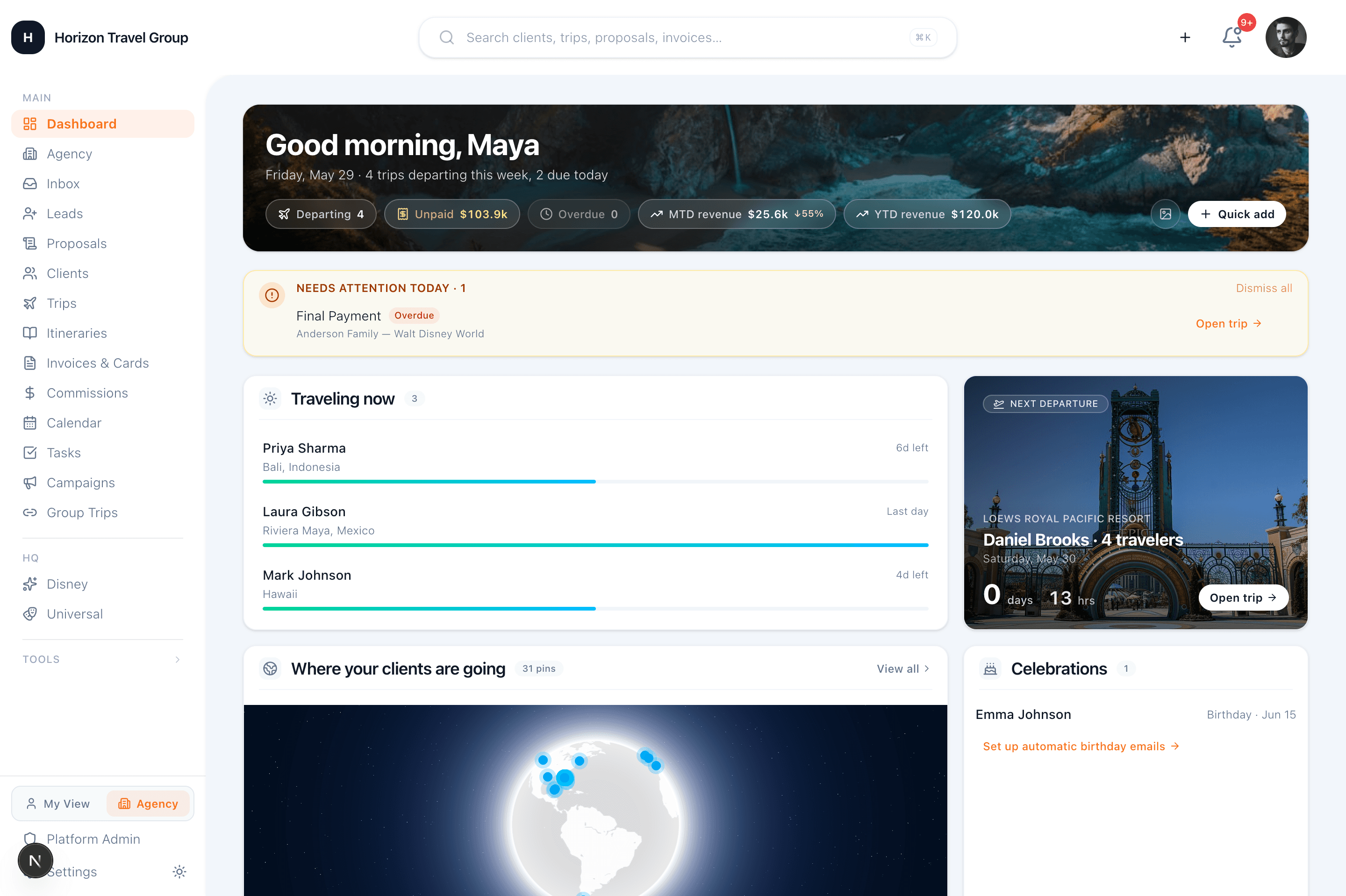 JourneyFuse dashboard